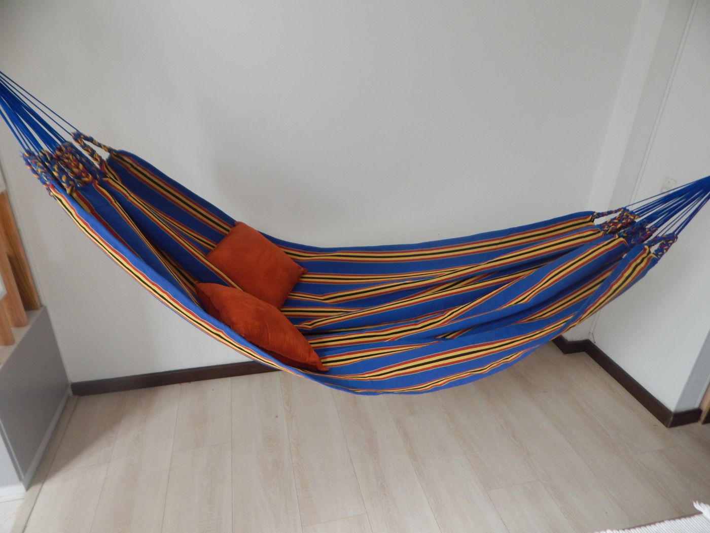 Hamaca Ensueño azul con cojines